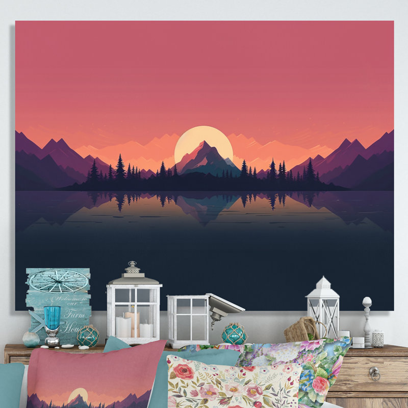 Minimalisme, beauté alpine I, Toile tendue, H 24 po x l 32 po x P 1 po