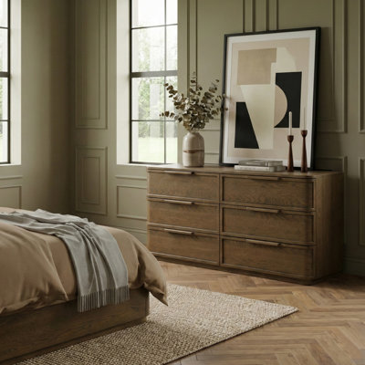 Tiberio Oak Veneer And Solid Wood Dresser