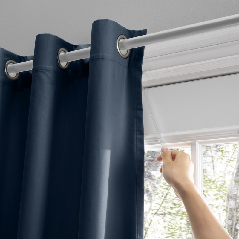 Helgha Blackout Curtain Single Panel, Midnight
