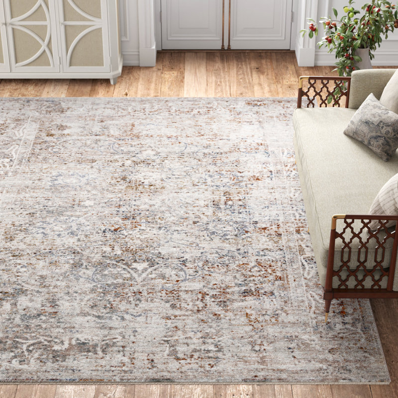 Isenhour Oriental Beige Area Rug, Rectangle 8' x 10'