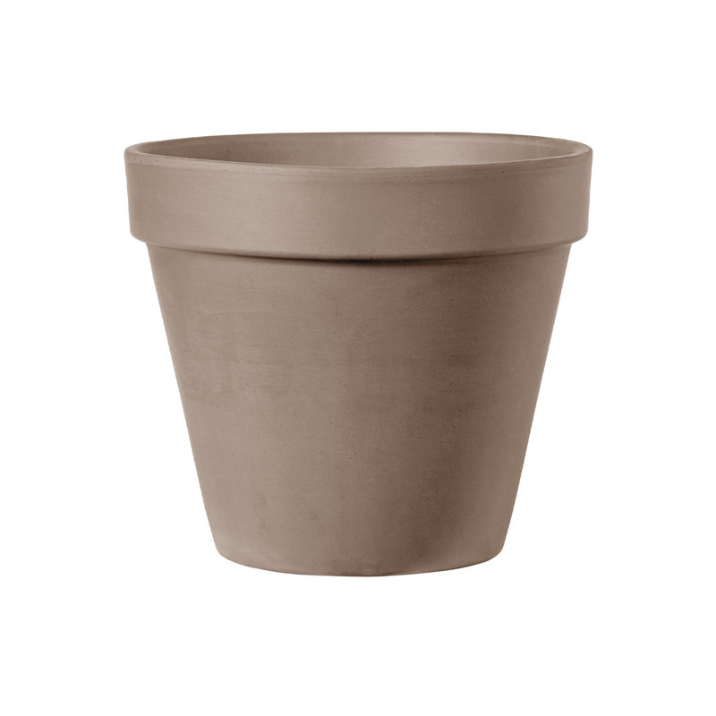Pot standard Deroma - Grand pot en terre cuite graphite - Intérieur/Extérieur, Graphite