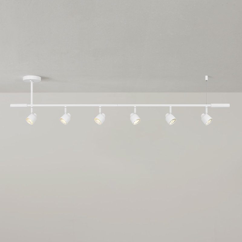 57.4'' 6 -Light Fixed Track Track Kit with Dimmable and Adjustable Head