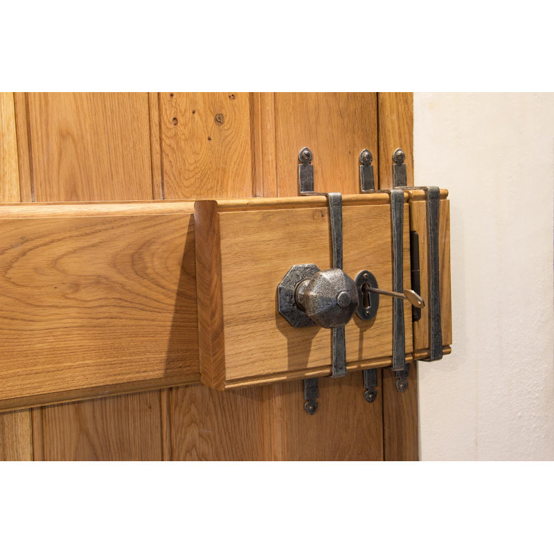 Oak Box Lock, Pewter Patina