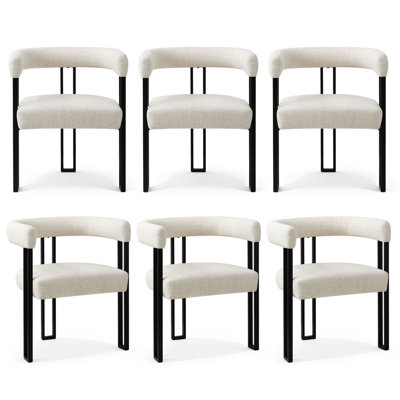 Desai 18" Seat Height Upholstered Dining Armchair (Set of 6)