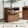 Lanfri Mid-Century 29'' H Nightstand Pull-Out Tray with USB and LED Light （Set Of 2）