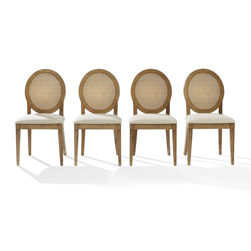 Katia 4-piece Upholstered Cane-back Dining Chair Set