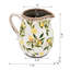 Ileah Ceramic Pitcher Vase with Lemon Motif-708911757