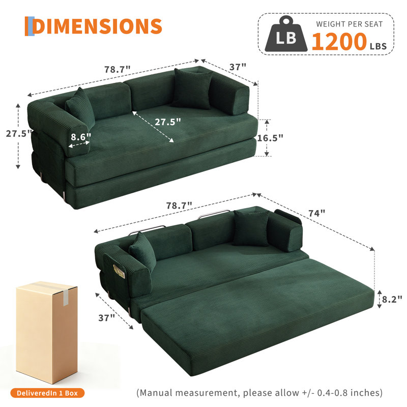 Cotton Blend Sofa Bed