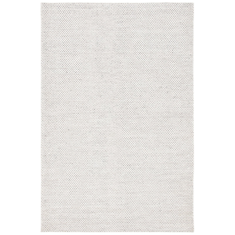 Estien Flat Weave Wool/Cotton Solid Color Rug in Ivory, Runner 2'3" x 7'