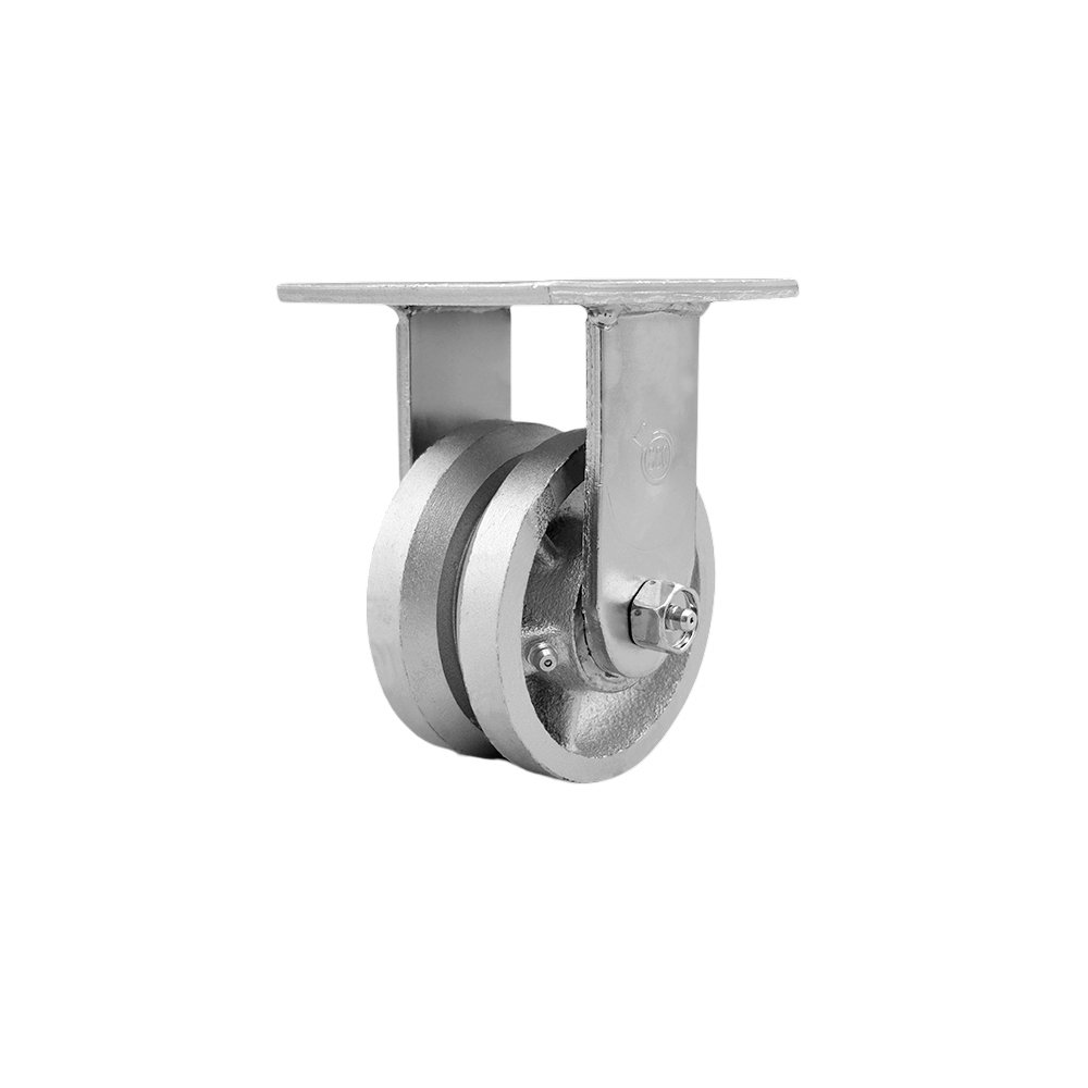 Service Caster V Groove Semi Steel Wheel Rigid Caster with Roller ...