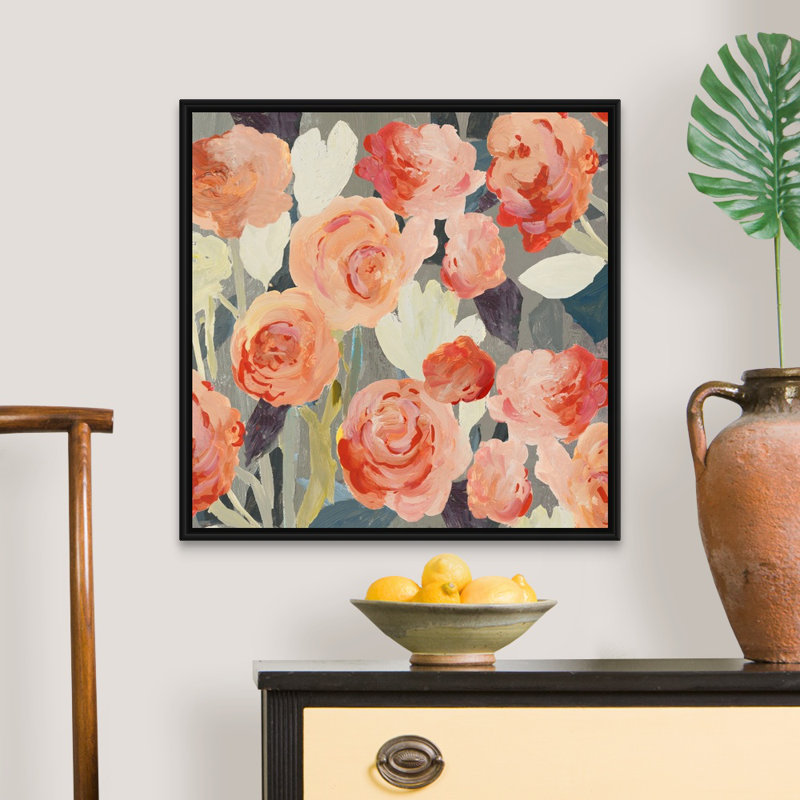 Pêche - reproduction d'art sur toile, Toile avec cadre flottant noir, H 26 po x l 26 po x P 1,75 po