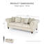 Canapé avec accoudoirs arrondis Eastridge Chesterfield