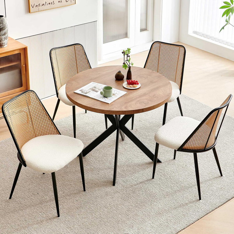 Brando 5-piece Round Dining Set, Beige
