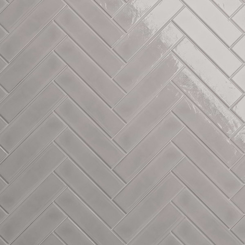 Stacy Garcia ArtBlock 4x16 Glossy Porcelain Tile, Grigio