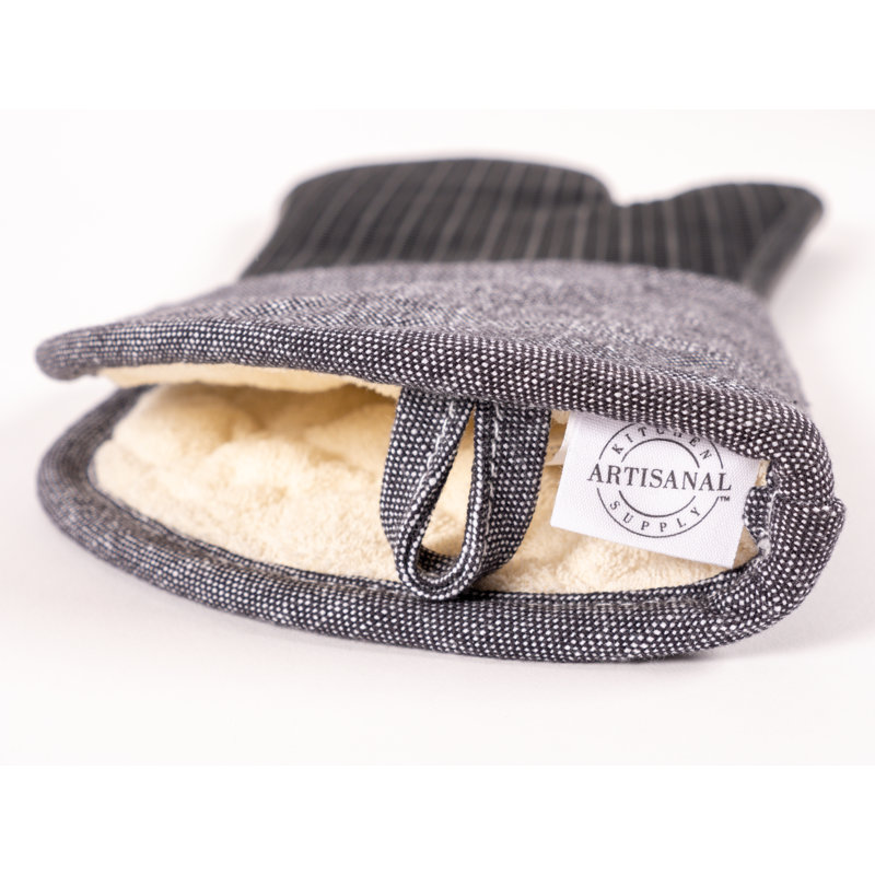KAF Home Oven Mitt Set, Black