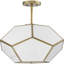 Brier 3 Light Glass Semi-Flush Mount Convertible Light-1337574327