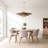 Sammie Rattan Pendant Light - Natural Brown Large Tiered 1-Light Polished Handwoven Dimmable Light Fixture For Kitchen Island, Kitchen, Dining Room, Living Room, Bedroom or Hallway in Modern, Farmhouse & Boho Style