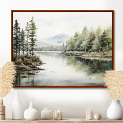Scandinavian Lake Tranquility sur impression sur toile