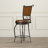 Haynie Eye-catching Metal Counter & Bar Stool with Faux Leather Cushioned Swivel Seat-46217052