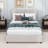 Wood Upholstered Platform Bed with Drawers, Trundle and Headboard-1639318665-1639318666
