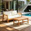 Ensemble de canapé 2 pièces avec causeuse d'extérieur et table basse-434265331