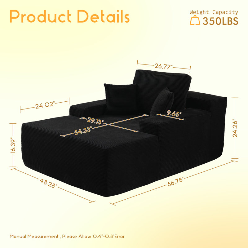 Canapé-lit Kustas, Peluche noire