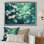 «Flower Whispers Teal Cherry Blossoms I», reproduction sur toile