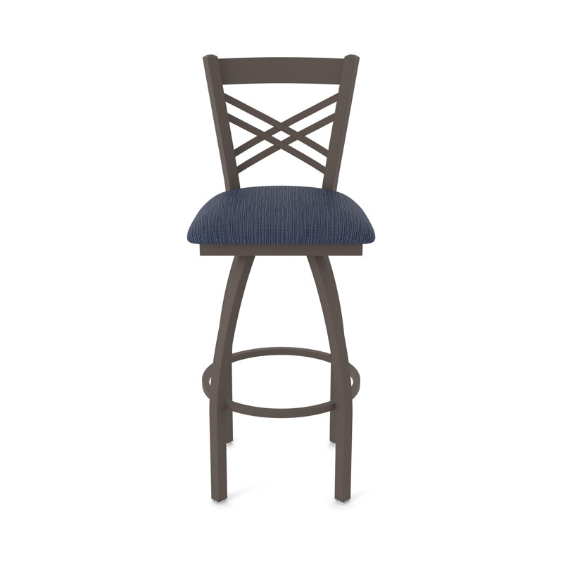 Catalina 36" Swivel Bar Stool, Bronze, Fabric-Graph Anchor