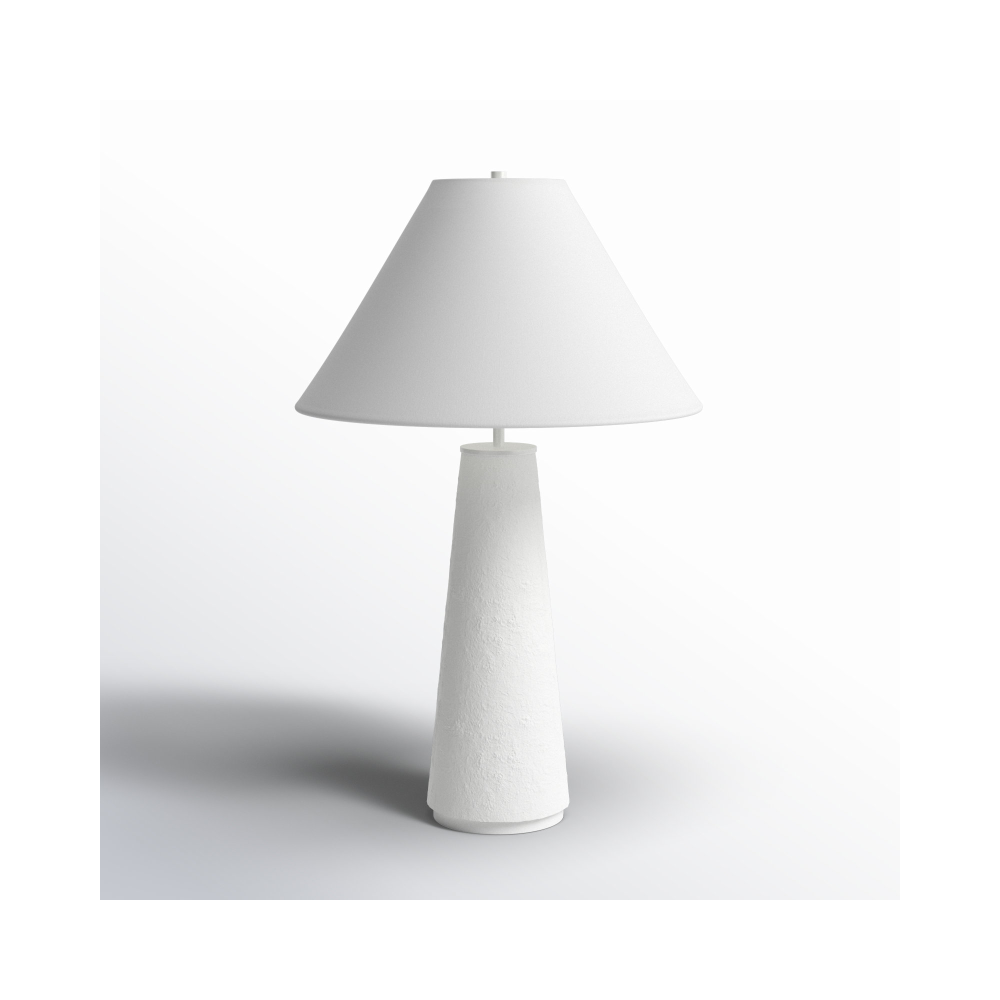 Ceramic Table Lamp, Matte White