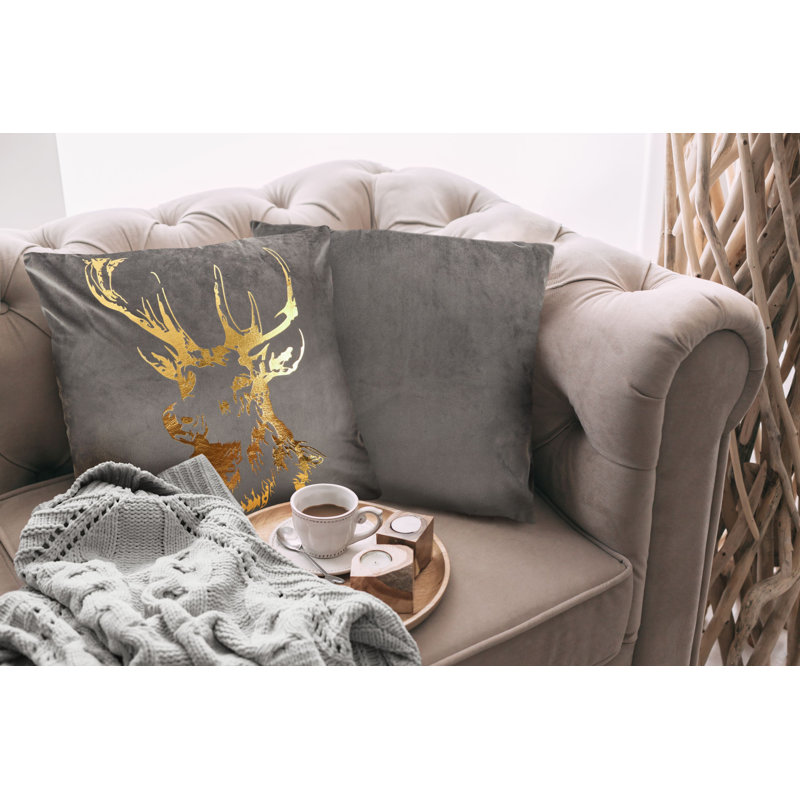 Olgie Square Cushion, Grey
