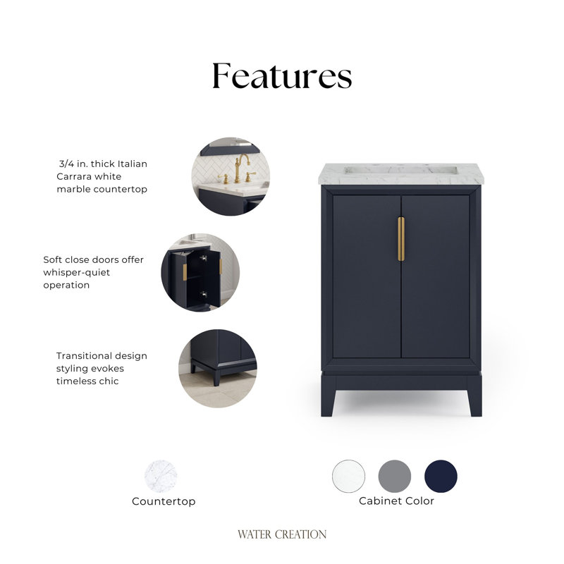 24" Single Bathroom Vanity Set, Monarch Blue