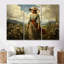 Fille de campagne dans un paysage de fleurs rustiques - mode femme, ensemble d'art mural-2112833001-2112833003