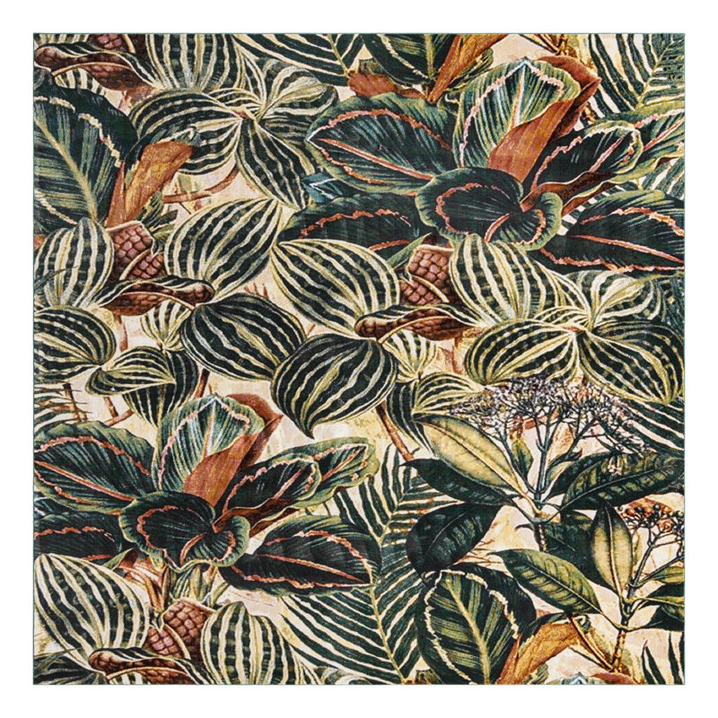 Herlong Floral Indoor Rug, Square 10'