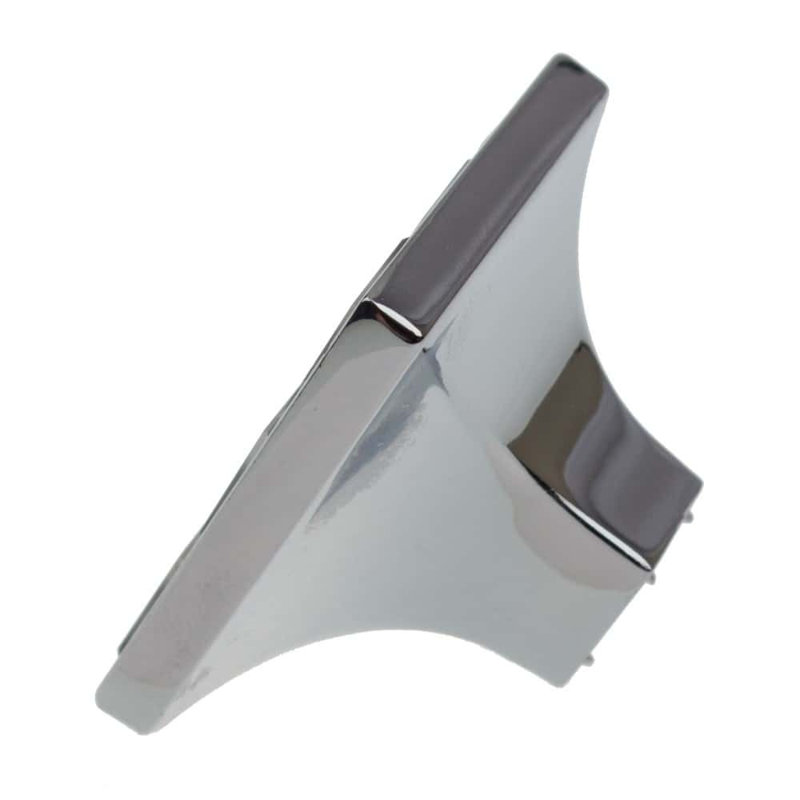 Poignée carrée en cristal GlideRite, Longueur du bouton: 1,5 po