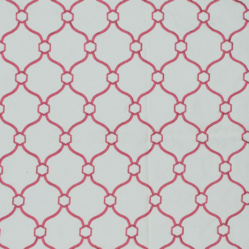 Tissu quadrilobe Suite Picardie, Corail