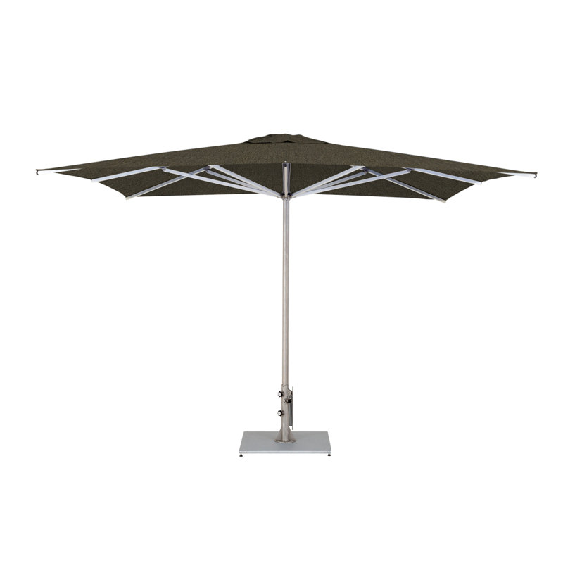 Storm 10' Square Umbrella, Double Stack Metal Plate, Mineral Blue