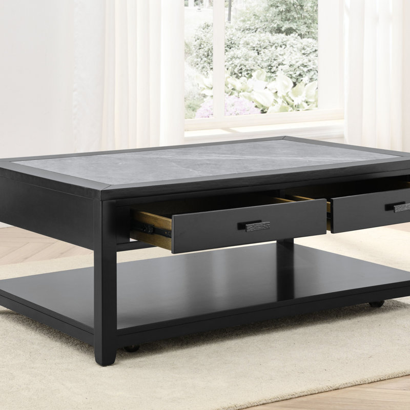 Table basse en pierre frittée
