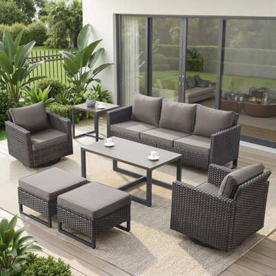 Nazime Vesna 7 Piece Sofa Seating Group with Cushions