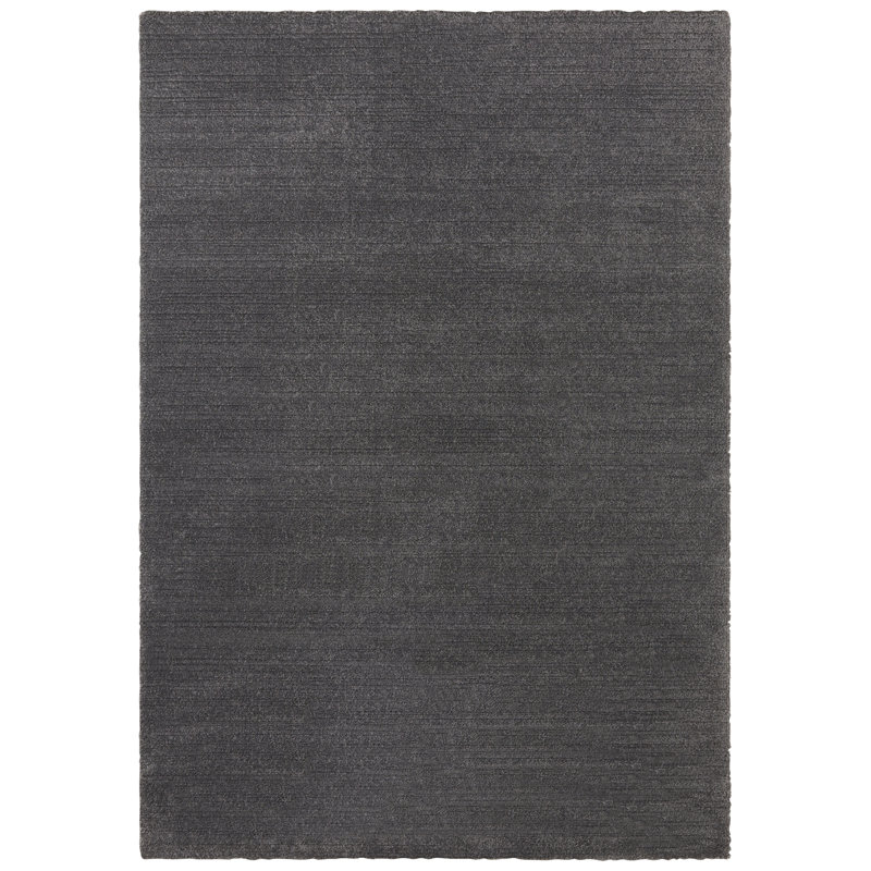 Loos Anthracite Rug, Rectangle 80 x 150cm