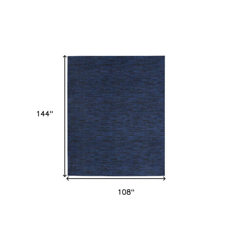 Tapis d'extérieur 9 pi x 12 pi bleu minuit résistant aux taches