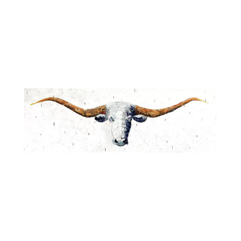 Giclée sur toile tendue Longhorn, H 12 po x l 36 po