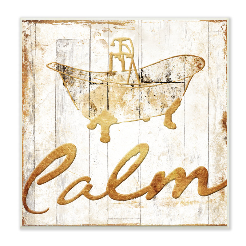 « calme », art textuel sur toile, H 12 po x l 12 po, Plaque