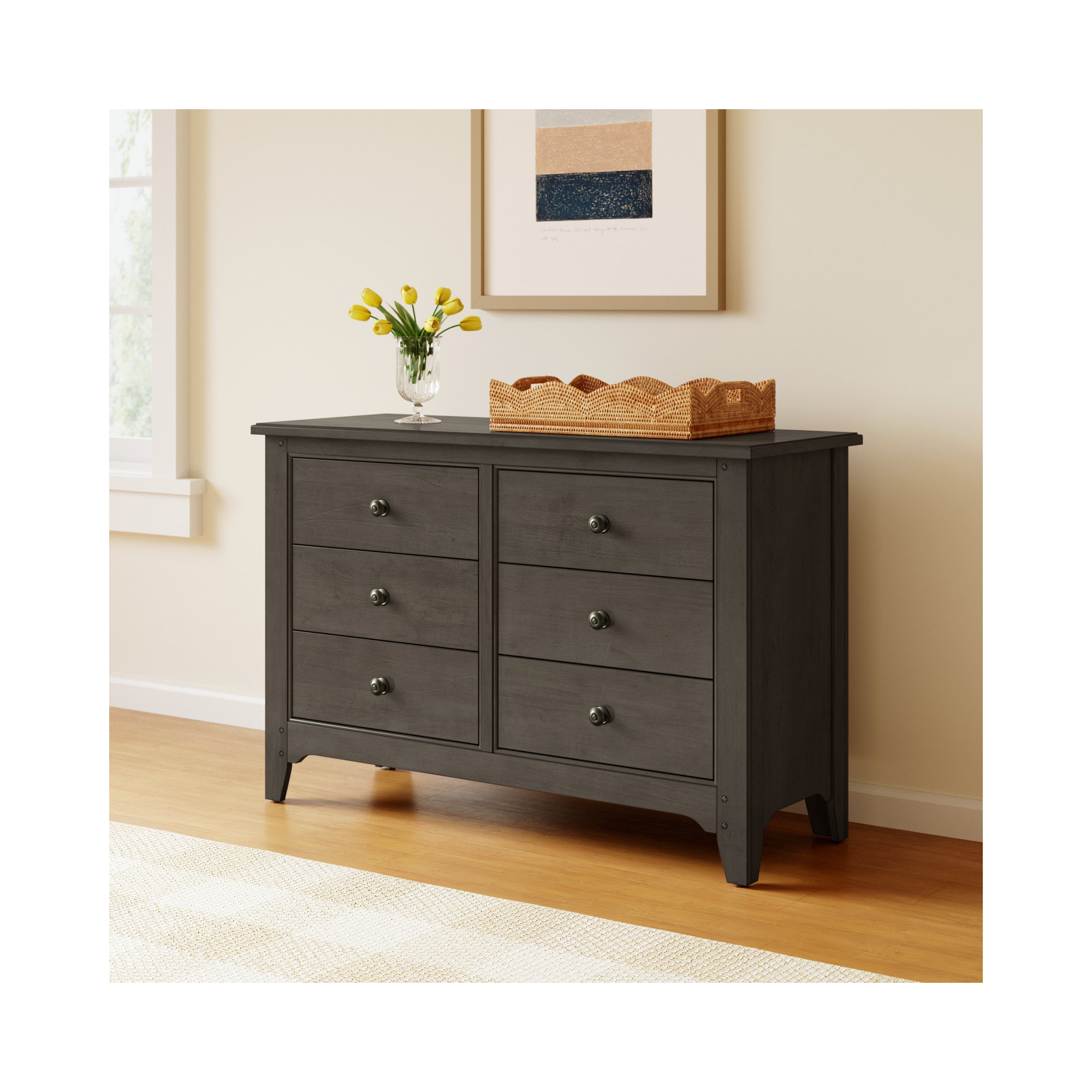 Mabank Kids Dresser, Dusk Gray