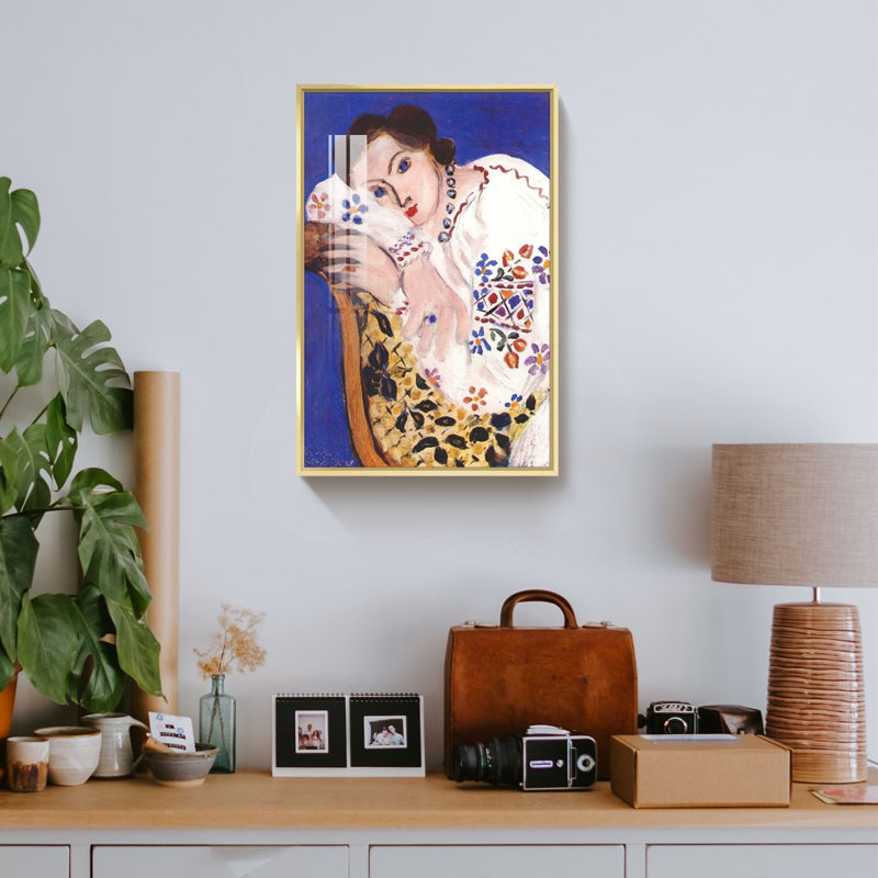 Matisse, reproduction d'art, L 12 po x H 16 po x P 1,3 po, Encadrement doré