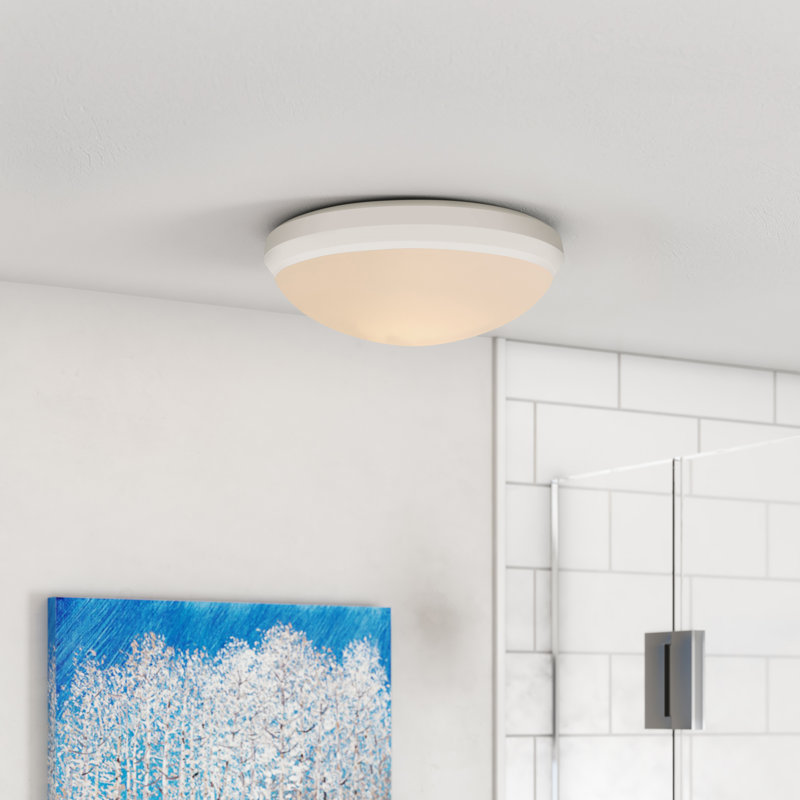Escondido Flush Mount, White, 4" H x 11" W
