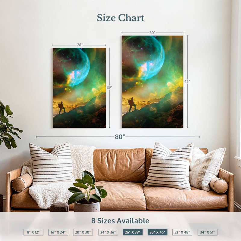Senne Vibrant Space Hiker, 45" H x 30" W