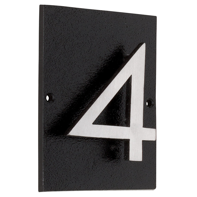 Rectangle Wall Plaque, Satin Nickel Two Tone, Yes, Black
