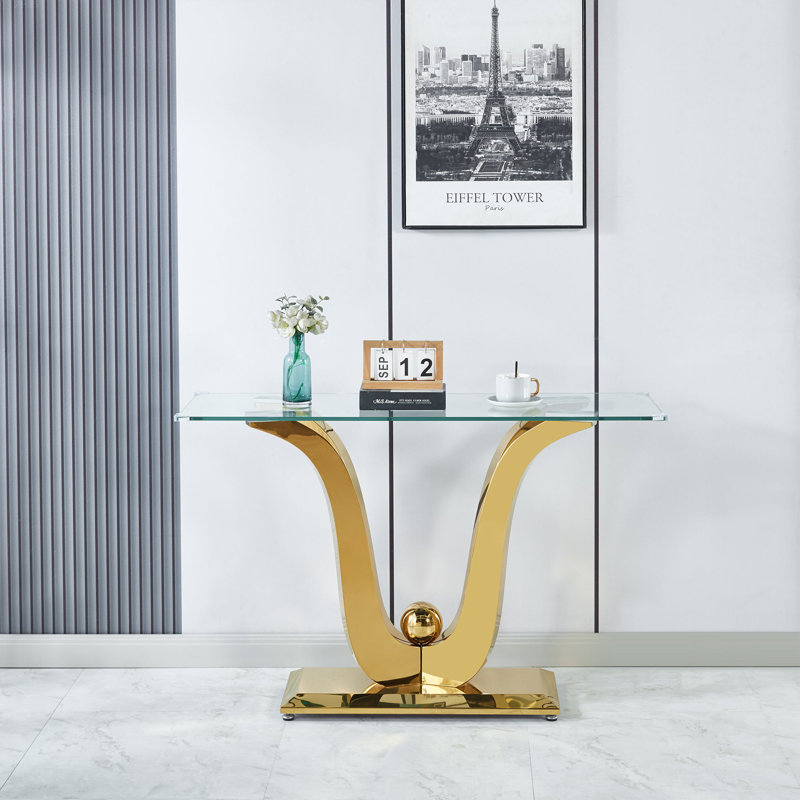Burdell St033 Console Table, Gold 