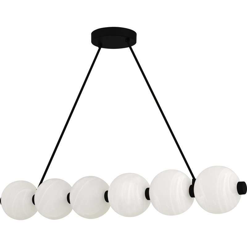 Clarendon Integrated LED Matte Black Linear Chandelier
