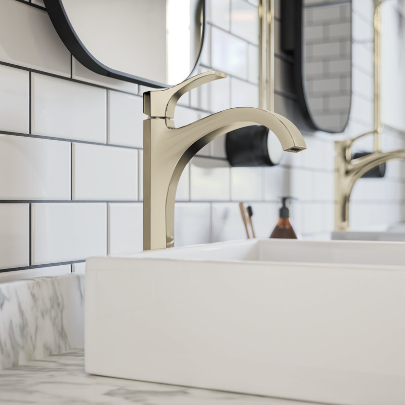 Robinet de salle de bain monotrou Locarno, Nickel poli